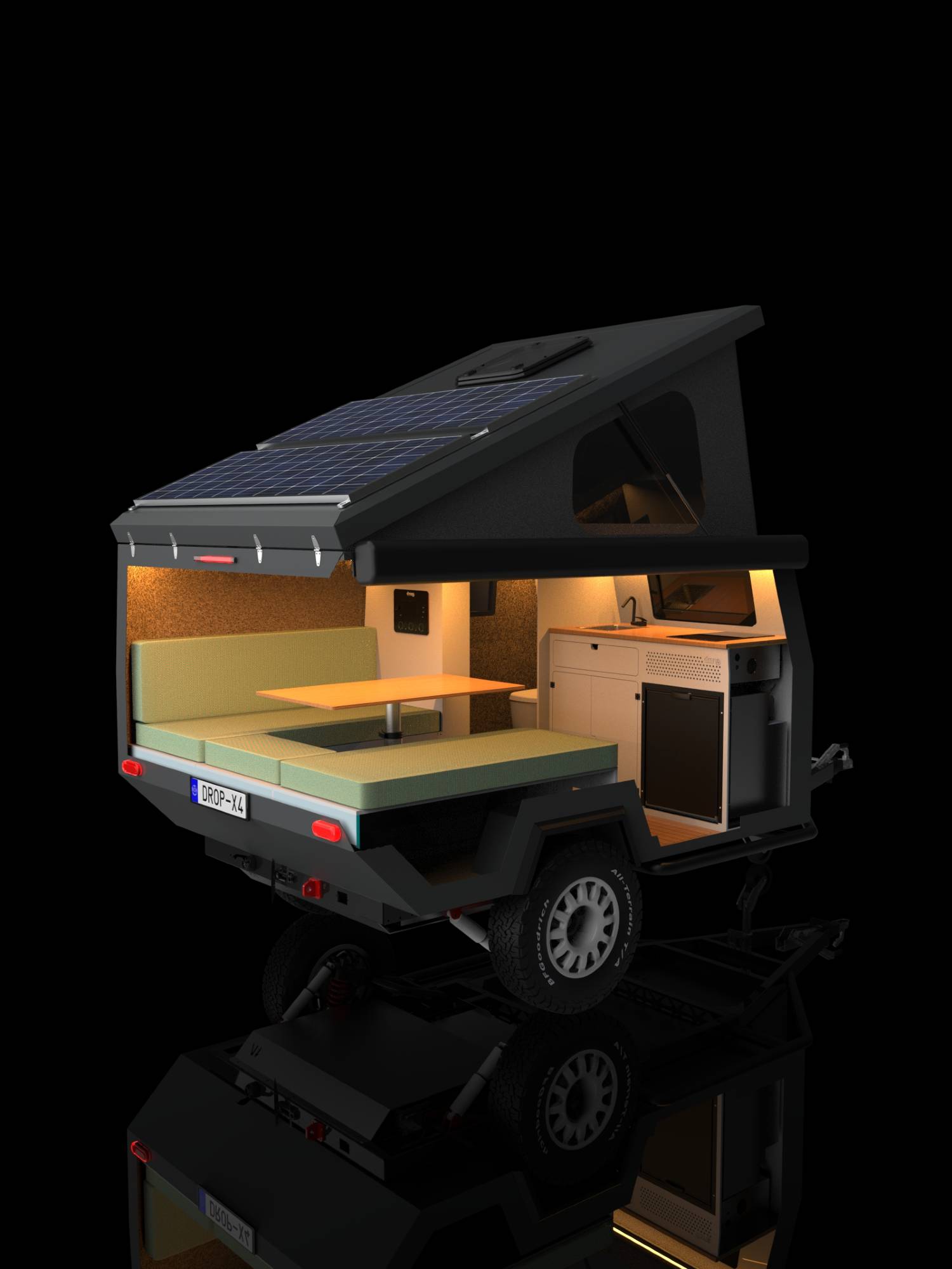 Drop X4 Hybrid Extreme camper trailer cabin