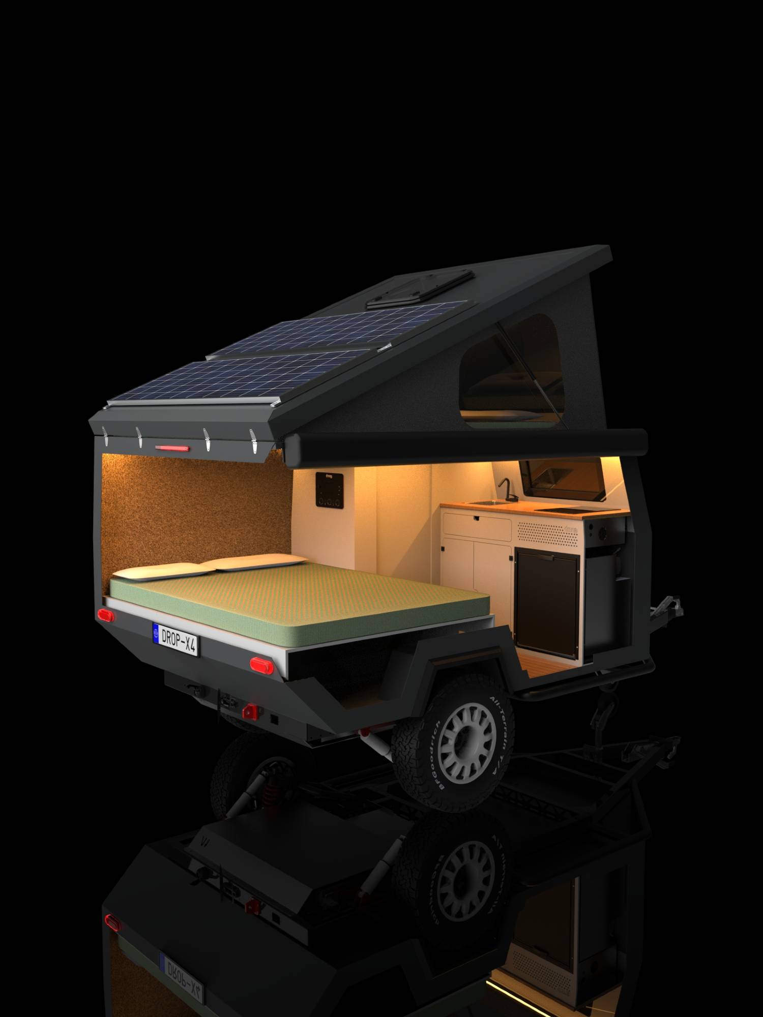 Drop X4 Hybrid Extreme camper trailer cabin