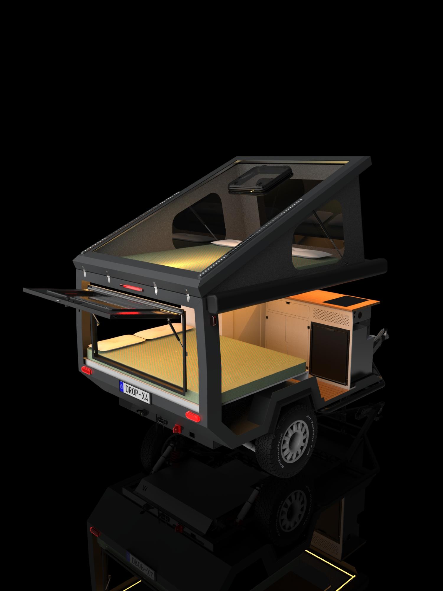 Drop X4 Hybrid Extreme camper trailer cabin