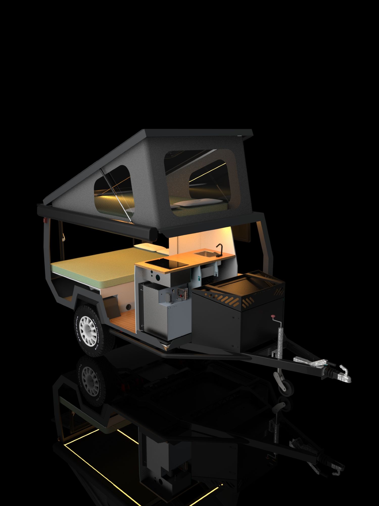 Drop X4 Hybrid Extreme camper trailer cabin