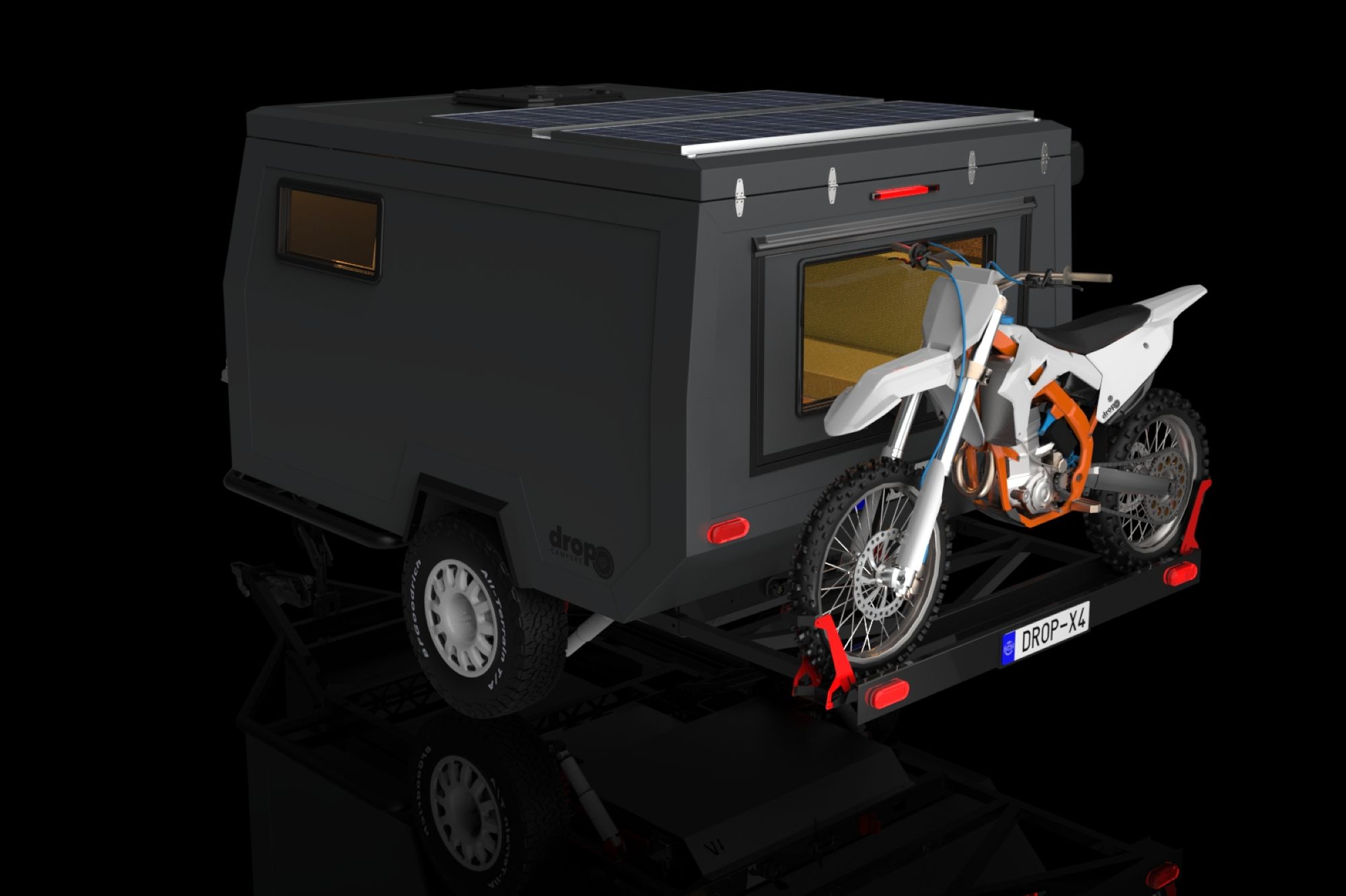 Drop X4 Hybrid Extreme camper trailer offgrid