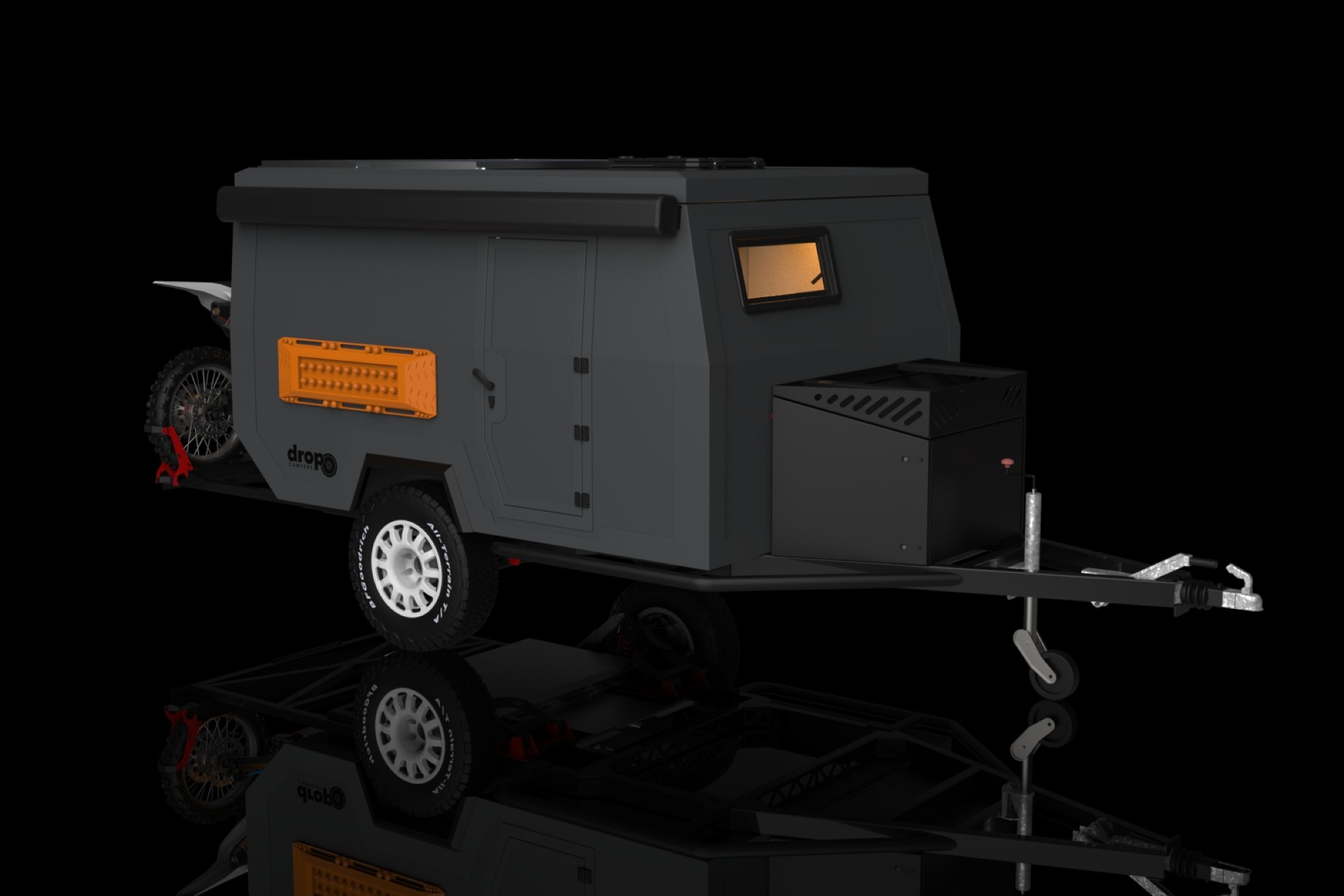 Drop X4 Hybrid Extreme camper trailer offgrid