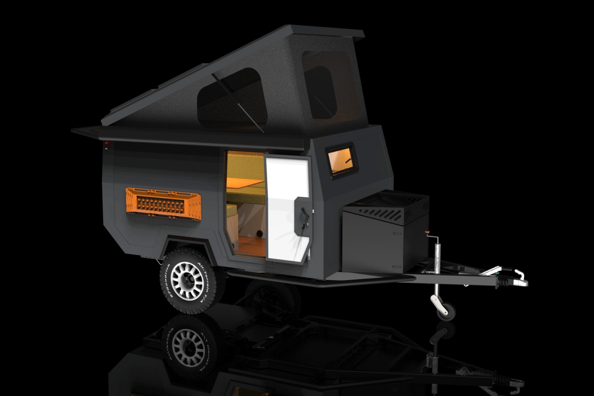 Drop X4 Hybrid Extreme camper trailer offgrid