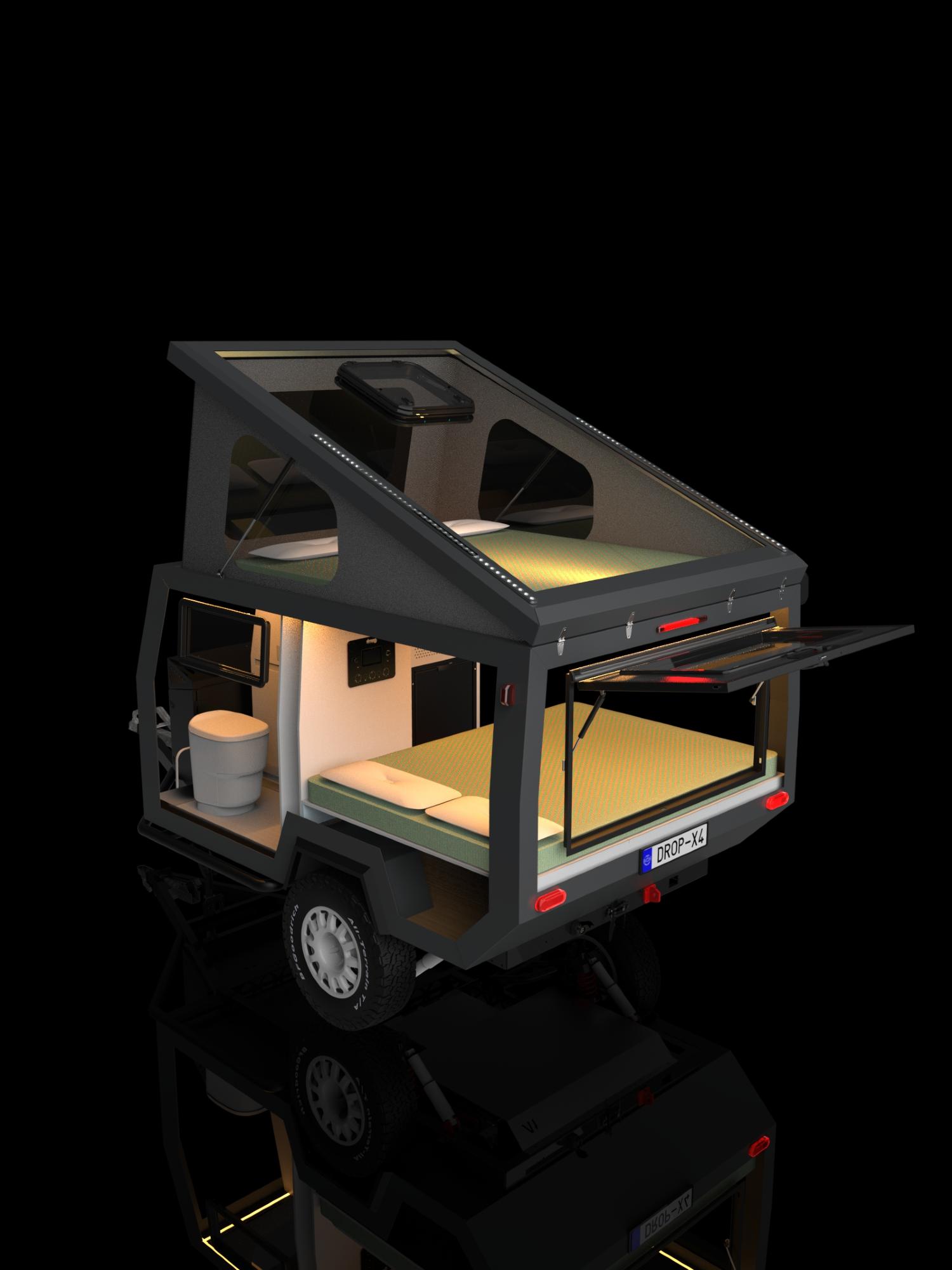 Drop X4 Hybrid Extreme camper trailer cabin